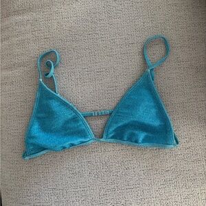 Sparkly blue bikini top!